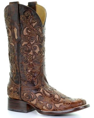 Corral Women's Embroidered Stud Inlay Western Boots