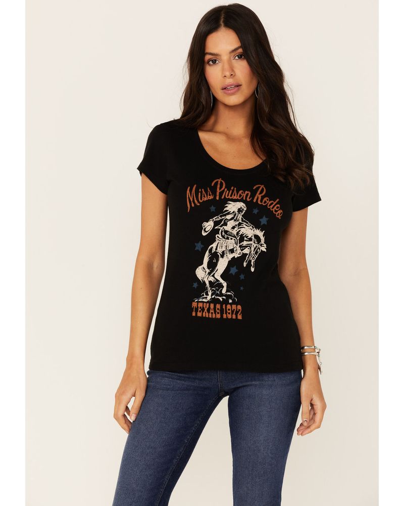 Idyllwind Women's Black Miss Prison Rodeo Graphic Short Sleeve T-Shirt