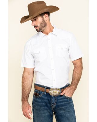 Gibson Men's Solid Short Sleeve Snap Western Shirt - Big