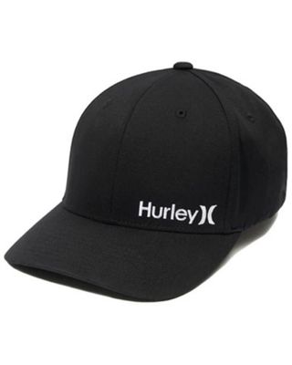 Hurley Men's Corporate Logo Solid Back Flex Fit Ball Cap