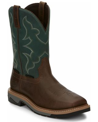 Justin Men's Carbide Waterproof Western Work Boots - Composite Toe