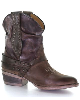 Circle G Women's Slouch & Studs Western Booties - Round Toe