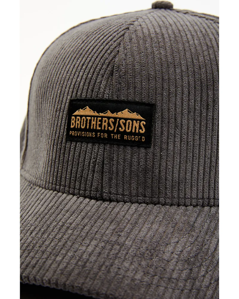 Brother & Sons Men's Gray Corduroy Ball Cap