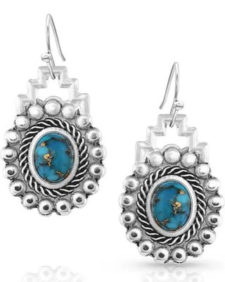 Montana Silversmiths Blue Spring Turquoise Earrings