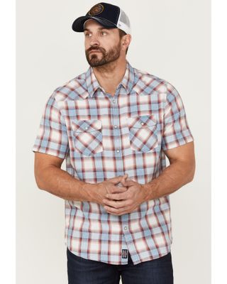 Flag & Anthem Men's Desert Son Tifton Large Plaid Short Sleeve Snap Western Shirt