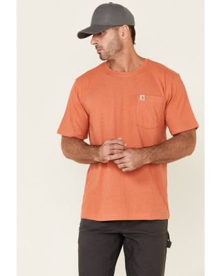 Carhartt Men's Red Clay Solid Relaxed Short Sleeve Work T-Shirt