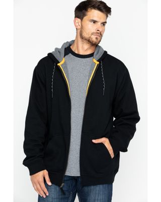 Hawx® Men's Black Zip-Front Thermal Lined Hooded Jacket - Big