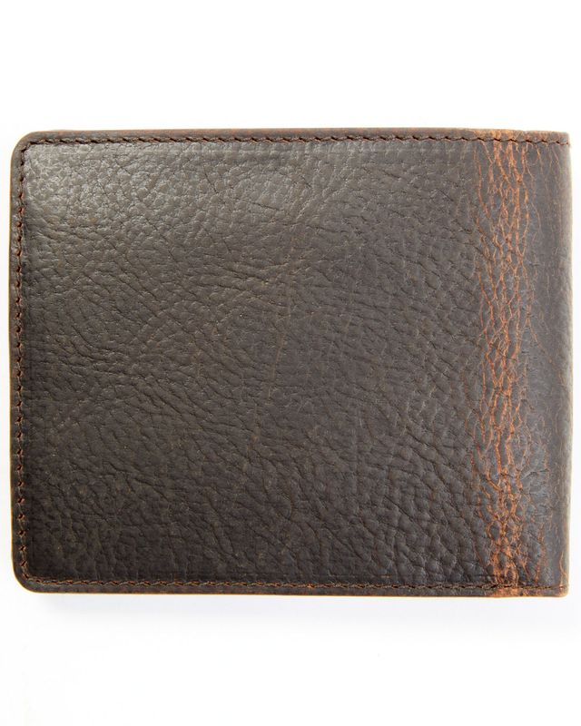 Grainy Leather TB Money Clip Wallet in Black - Men