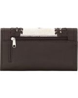American West Women's Cow Town Chocolate Pony Hair Tri-Fold Wallet