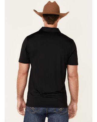 HOOey Men's Cowboy Golf Print The Weekender Short Sleeve Polo Shirt