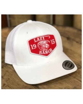 Lazy J Ranch Men's Red Ranch Logo Patch Mesh-Back Ball Cap