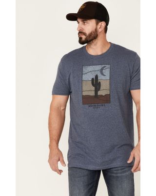 Moonshine Spirit Men's Desert Cacti Graphic Short Sleeve T-Shirt