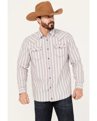 Moonshine Spirit Men's Cosmic Dobby Striped Long Sleeve Western Snap Shirt