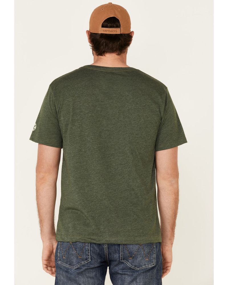 HOOey Men's Olive Cheyenne Logo Short Sleeve T-Shirt