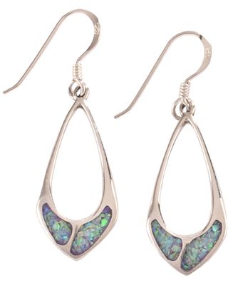 Silver Legends Women's Sterling Silver & Opal Dangle Earrings