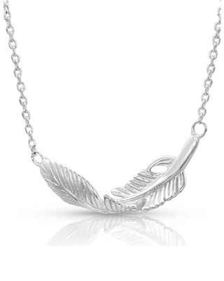 Montana Silversmiths Women's Turning Feather Pendant Necklace