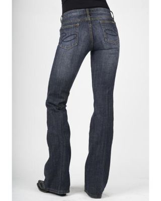 Stetson Women's 816 Classic Dark Wash Slim Fit Low Rise Bootcut Jeans
