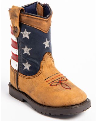 Cody James Toddler Boys' USA Flag Western Boots - Broad Square Toe