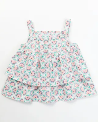 Wrangler Infant Girls' Sleeveless Ruffle Dress