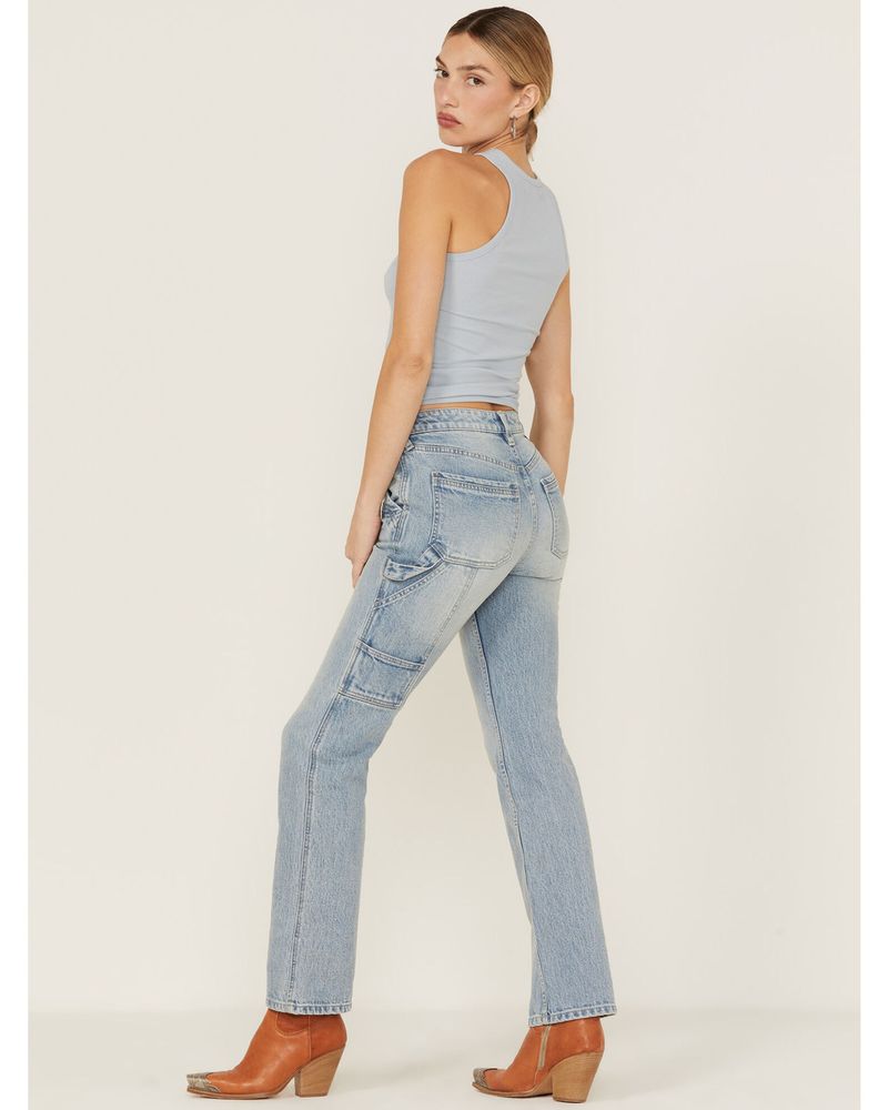 Cleo + Wolf Women's Carpenter Straight Denim Jeans