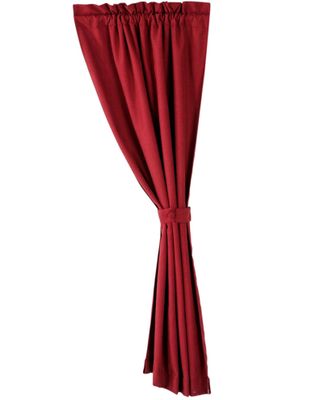 HiEnd Accents Red Textured Curtain