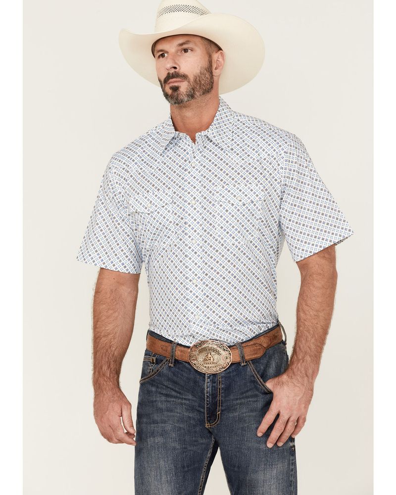 Wrangler 20X Men's AC Floral & Geo Print Short Sleeve Snap Western Shirt |  Alexandria Mall