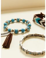 Shyanne Women's Summer Nights Turquoise Southwestern Beaded Bracelet Set