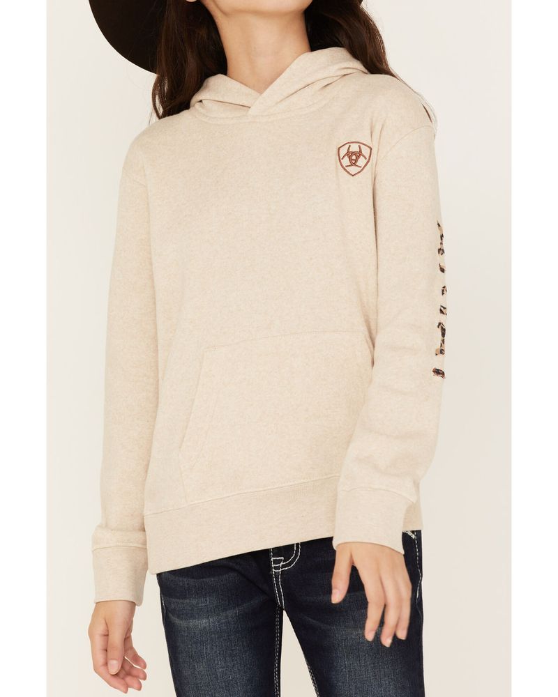 Ariat Girls' R.E.A.L. Embroidered Leopard Logo Hoodie