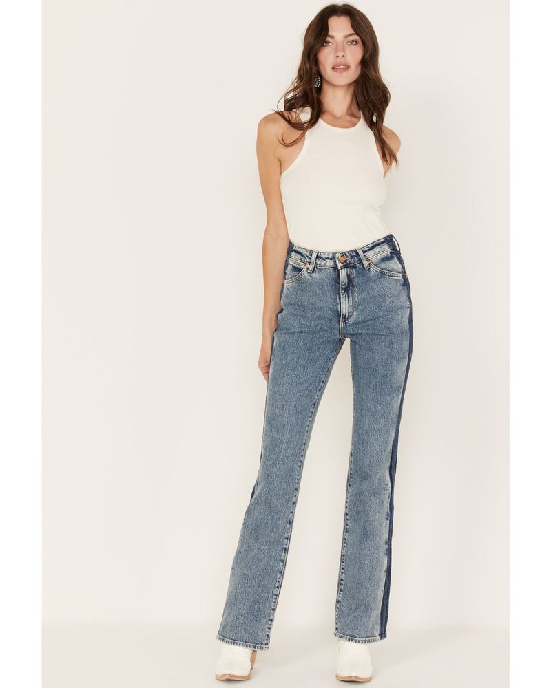 Wrangler Women's Two tone Color Block High Rise Westward Bootcut Jeans |  Pueblo Mall