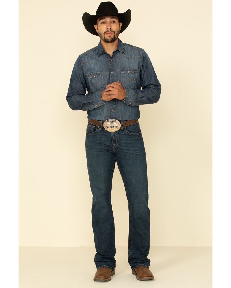 Cody James Men's Saguaro Dark Wash Stretch Slim Bootcut Jeans