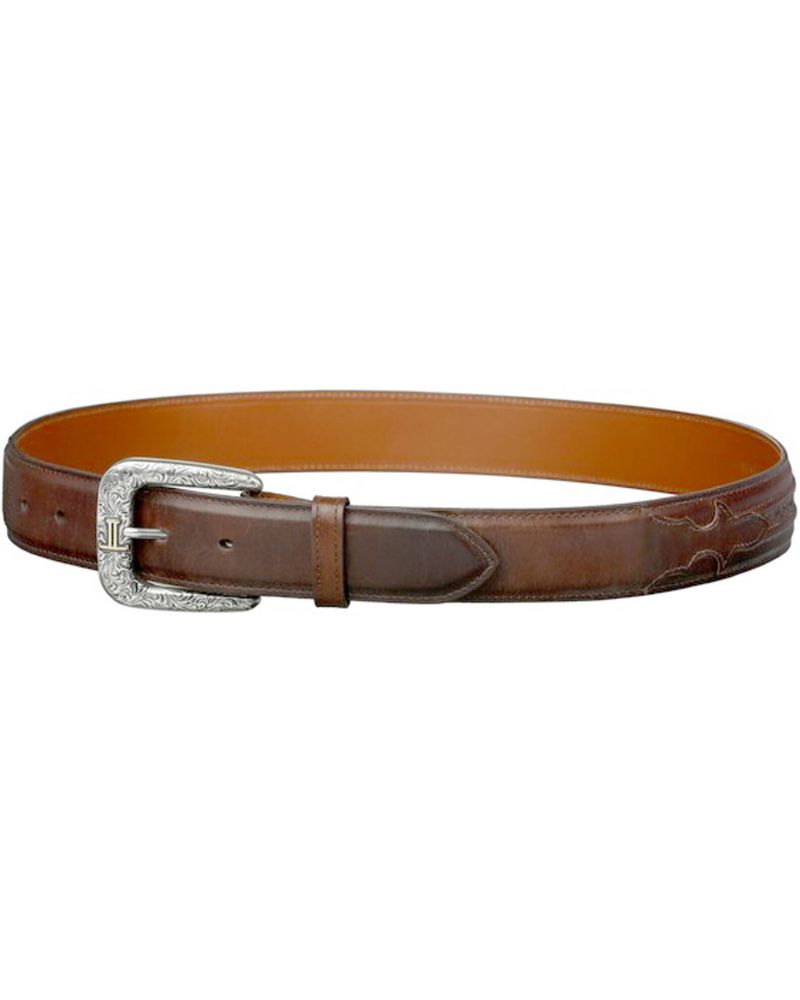 Lucchese Men's Burnished Calf Smooth Leather Belt