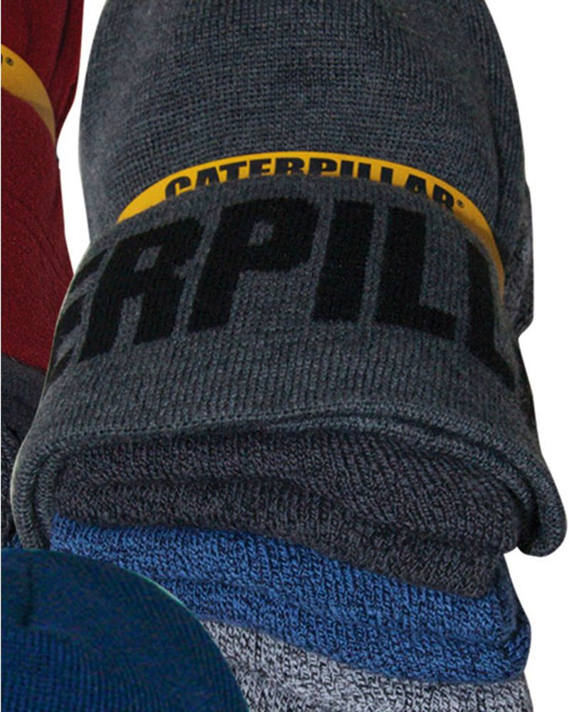 Caterpillar Men's Knit Sock and Beanie Bundle