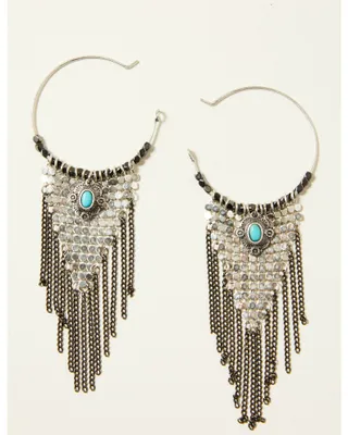 Idyllwind Women's Fringe Binge Chain Earrings
