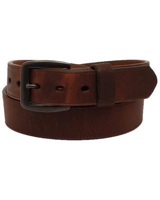 3D Men's Brown Leather Belt