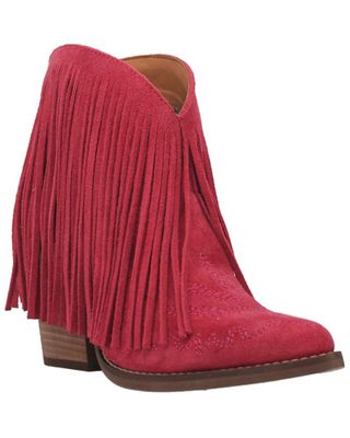 Dingo Women's Tangles Fringe Western Fashion Booties - Pointed Toe