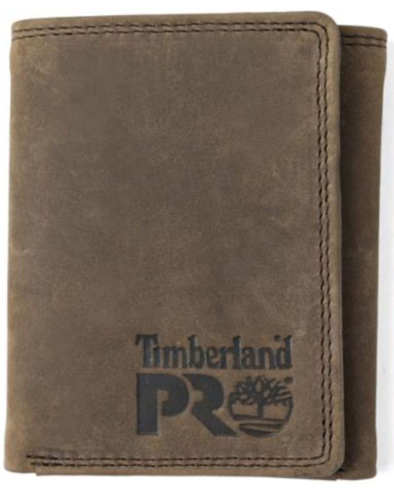 Timberland Pro Men's Dark Brown Basic Trifold Wallet