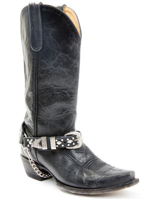 Almax Women's Studded Leather Boot Strap