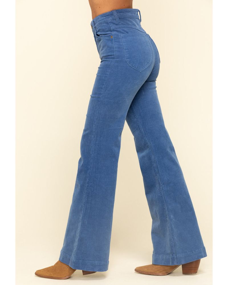 Rolla's Women's Corduroy High Rise Slim Fit Flare Jeans