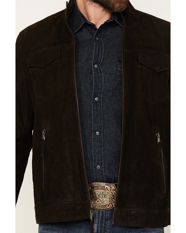 Men's Scully Fringe Jacket, Bourbon - 594522, Uninsulated Jackets