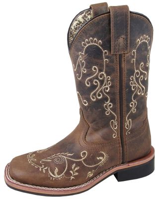 Smoky Mountain Little Girls' Marilyn Western Boots - Broad Square Toe