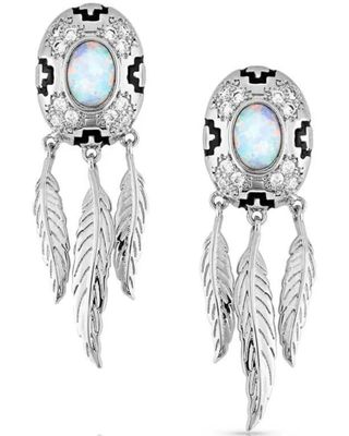 Montana Silversmiths Women's Divine Touch Opal Earrings
