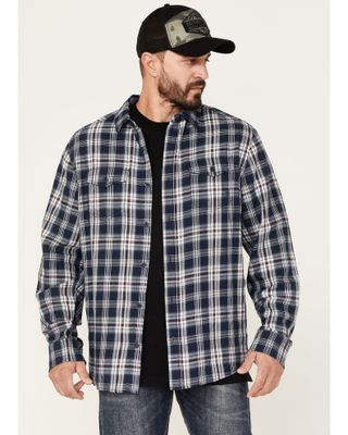 Brothers & Sons Men's Plaid Long Sleeve Button-Down Western Flannel Shirt