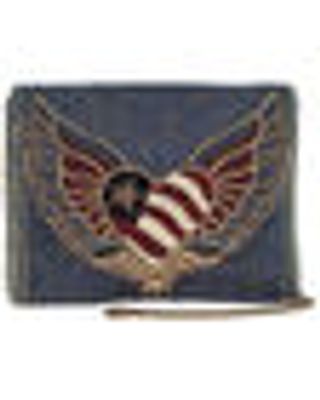 Mary Frances Women's Liberty Beaded Patriotic Heart Crossbody Clutch Handbag