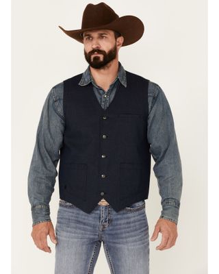 Moonshine Spirit Men's Saloon Textured Solid Button Down Western Vest