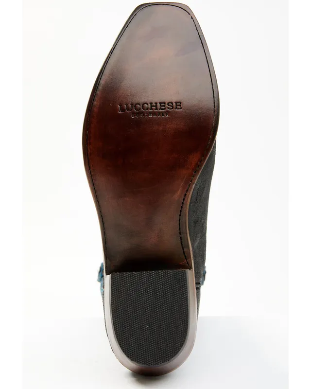 Lucchese | Mirrored-L Dress Sock :: Brown L