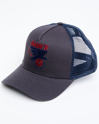 Hawx Men's Dark Gray Eagle Logo Graphic Mesh-Back Ball Cap