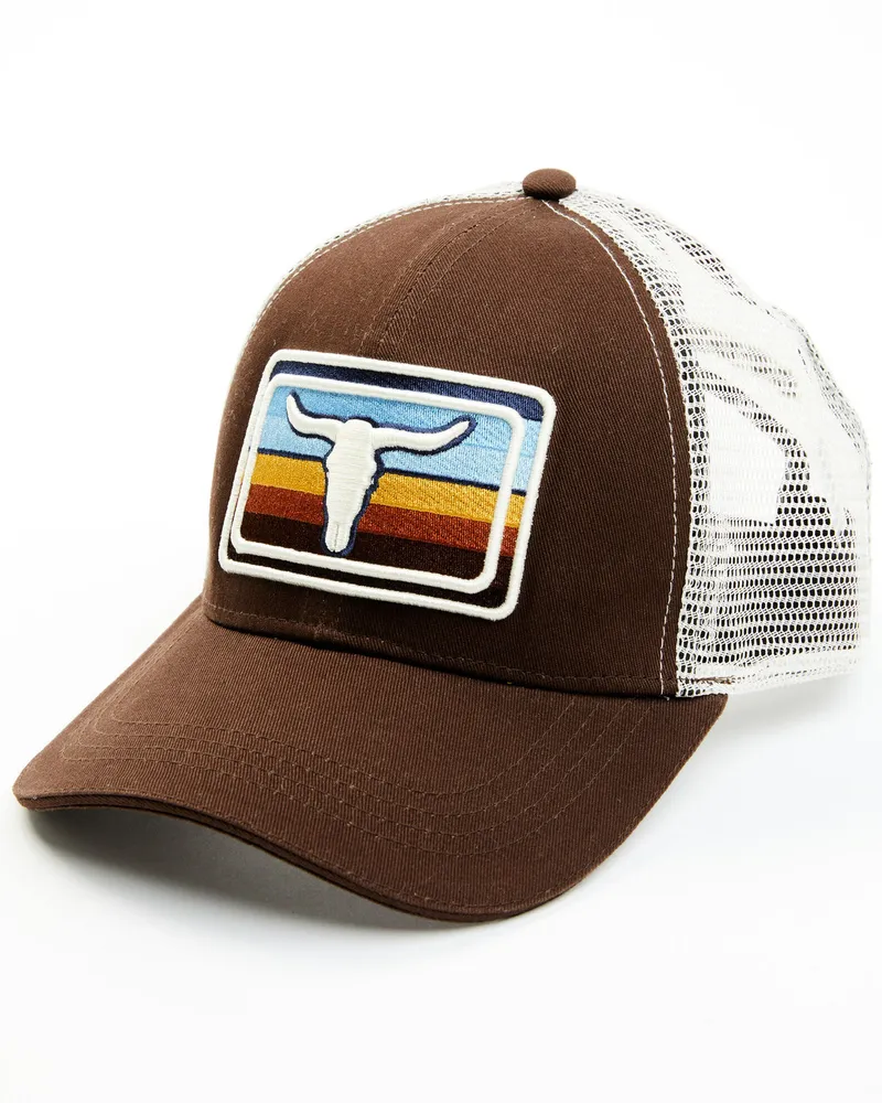 Cody James Men's Brown Serape Steer Head Trucker Hat