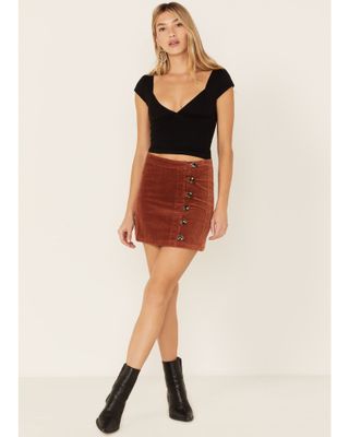 AE Low-Rise Denim Mini Skirt