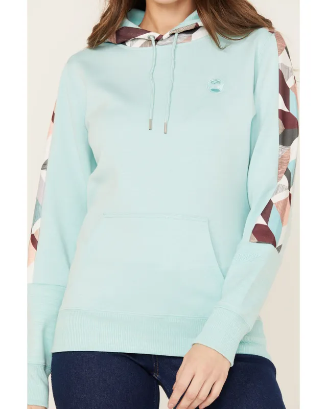 Hooey Women's Contrast Floral Print Hoodie