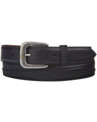 Lucchese Men's Black Calf Leather Seville Stitch Belt